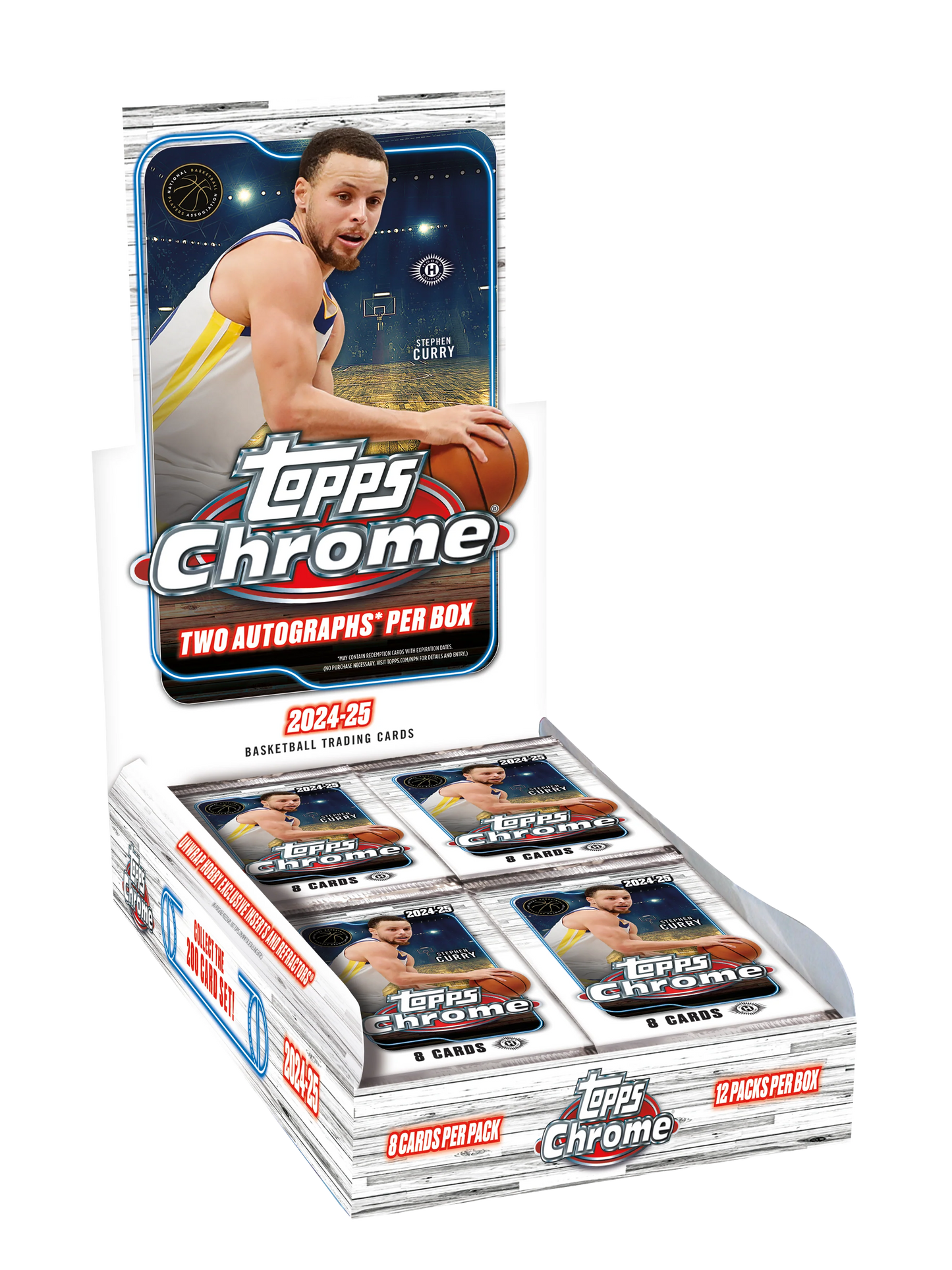 NBA 2024-25 Topps Chrome Basketball Trading Card Hobby Box