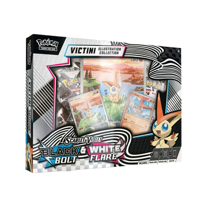 Pokémon TCG: Scarlet & Violet Black Bolt & White Flare – Victini Illustration Collection Box