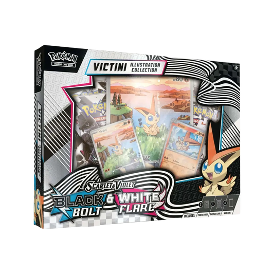 Pokémon TCG: Scarlet & Violet Black Bolt & White Flare – Victini Illustration Collection Box