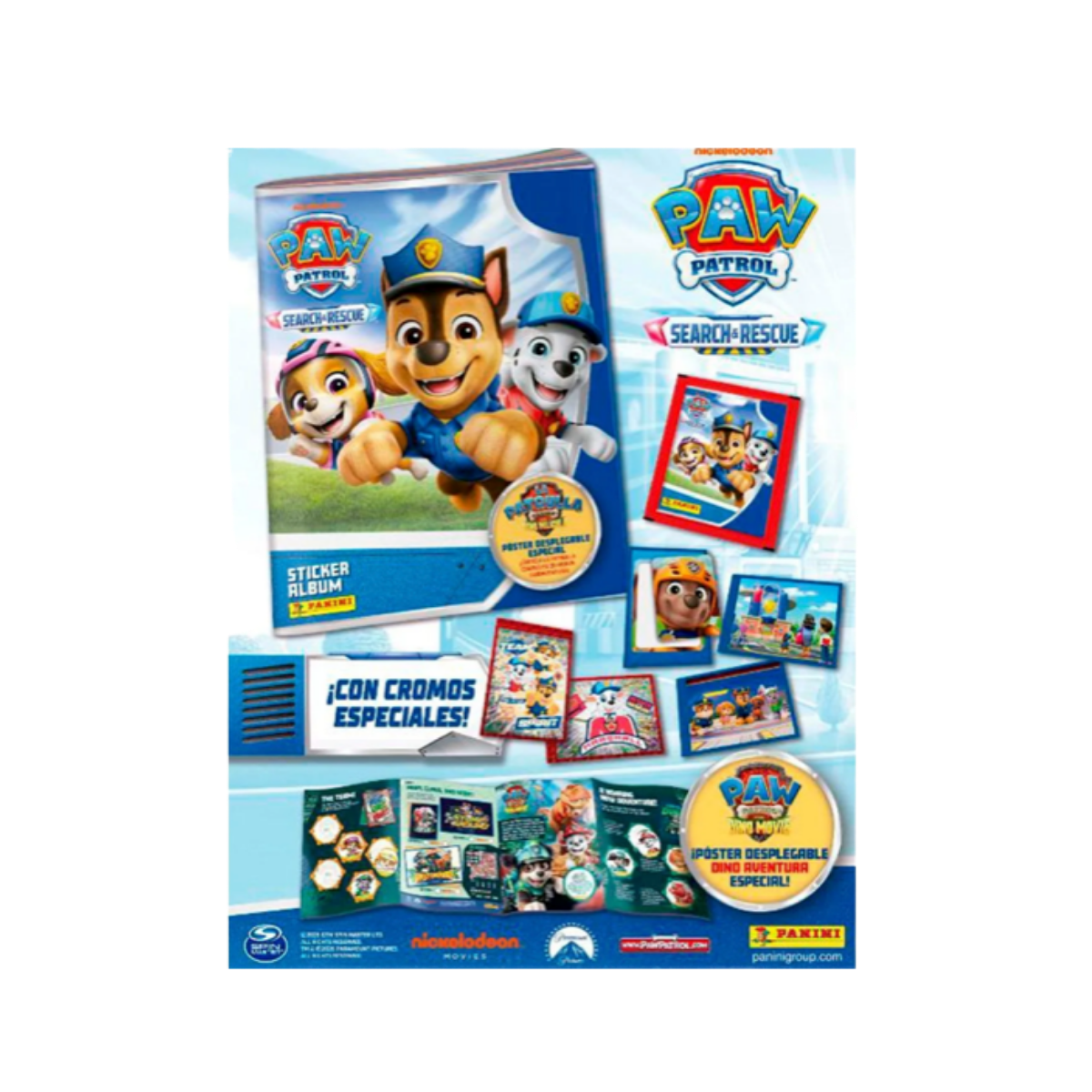 Panini Cromos PAW Patrol Search & Rescue | Album + 4 Sticker Packs