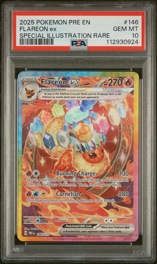 2025 POKEMON PRE EN FLAREON ex SPECIAL ILLUSTRATION RARE
