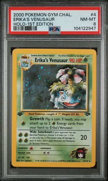 2000 POKEMON GYM CHAL. ERIKA'S VENUSAUR HOLO-1ST EDITION