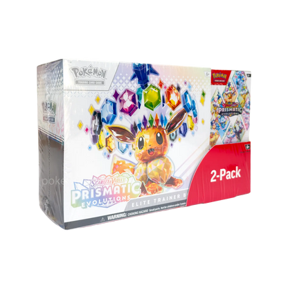 Pokémon TCG – Scarlet & Violet Prismatic Evolutions 2-Pack (Sealed Elite Trainer Box + Booster Bundle)