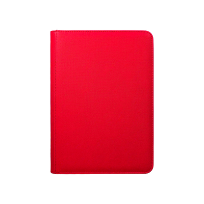 Premium Colored Leather Binder -  9 Pockets