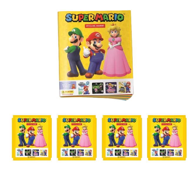 Panini Cromos Super Mario It's-a Me, Mario! | Album + 4 Packs