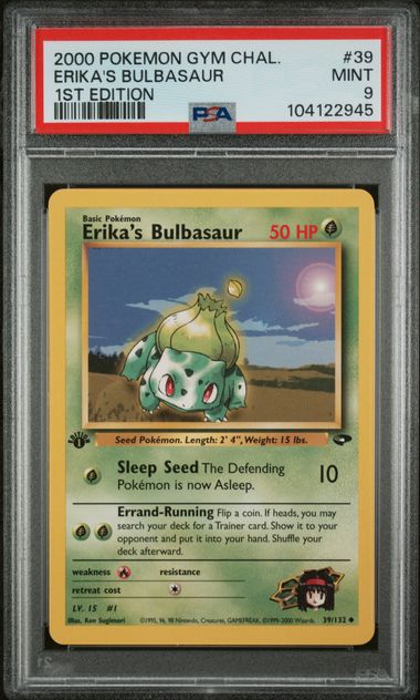 2000 POKEMON GYM CHAL. ERIKA'S BULBASAUR 1ST EDITION