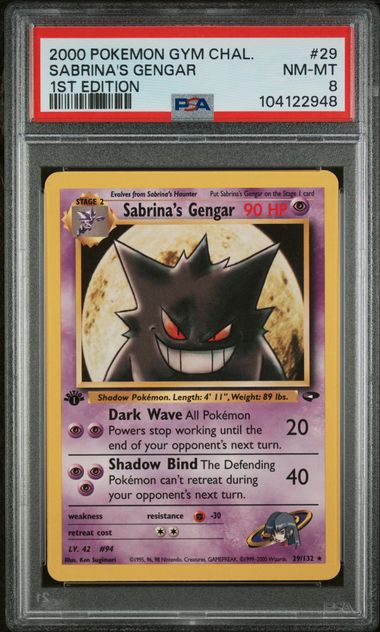 2000 POKEMON GYM CHAL. SABRINA'S GENGAR 1ST EDITION